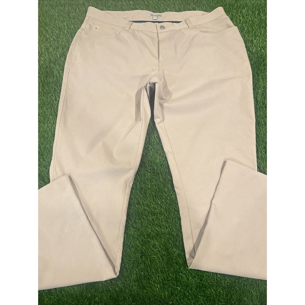 Peter Millar Golf Pants EB66 Beige Crown Sport Performance Chino [Tag = 38x34]